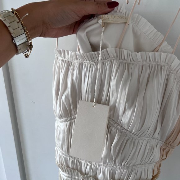 NWT Ulla Johnson Calista Peplum Tank in Opal - Picture 10 of 13